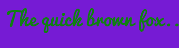 Image with Font Color 108012 and Background Color 761BD4